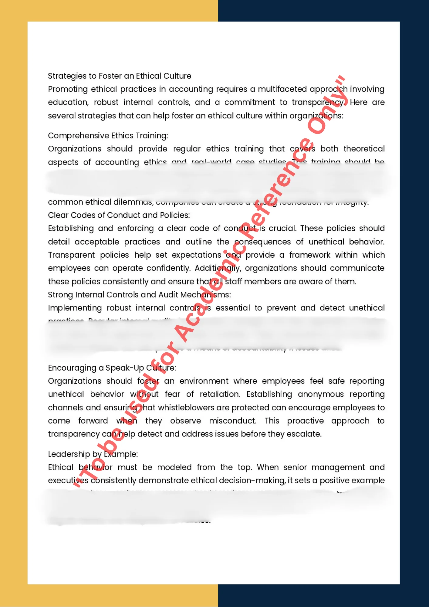 Assignment Sample Of Subject ACCT 110- Accounting Ethics 3